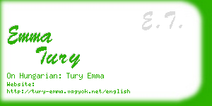 emma tury business card